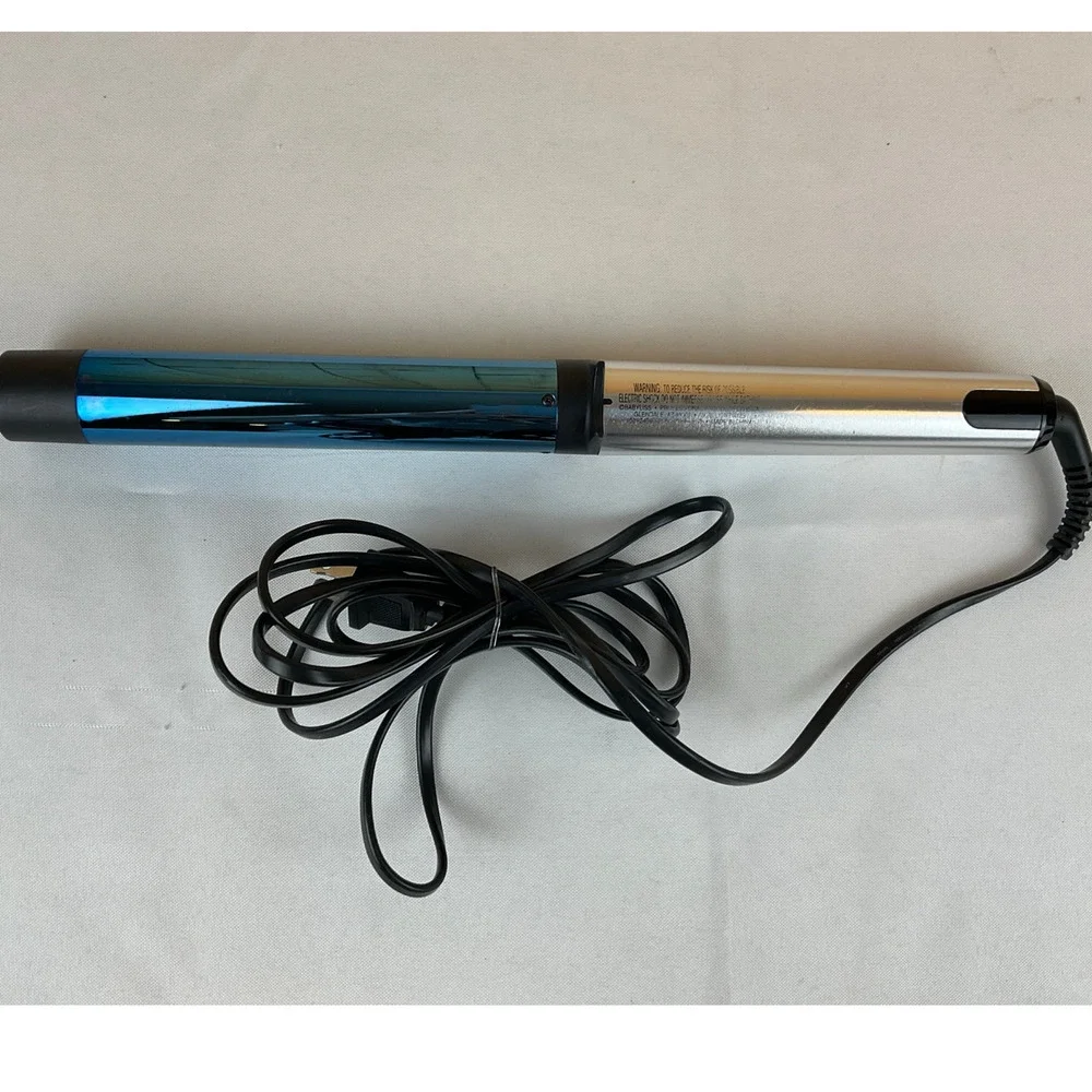 BaByliss PRO Nano Titanium Curling Wand, Blue/Silver